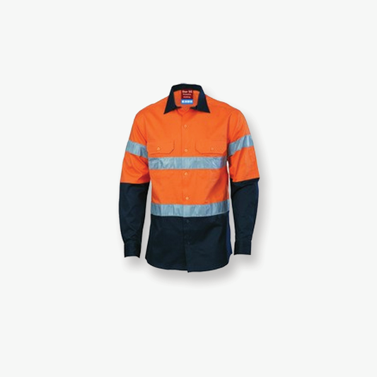Men's Hi Vis 100% Cotton Work Shirt