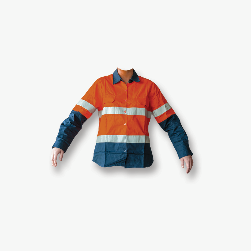 Men's Hi Vis 100% Cotton Work Shirt