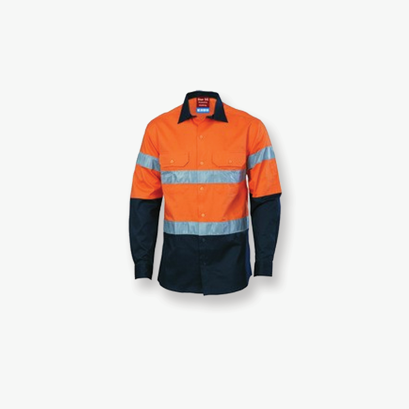 Men's Hi-Vis 100% Cotton Work Shirt